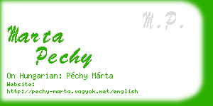 marta pechy business card